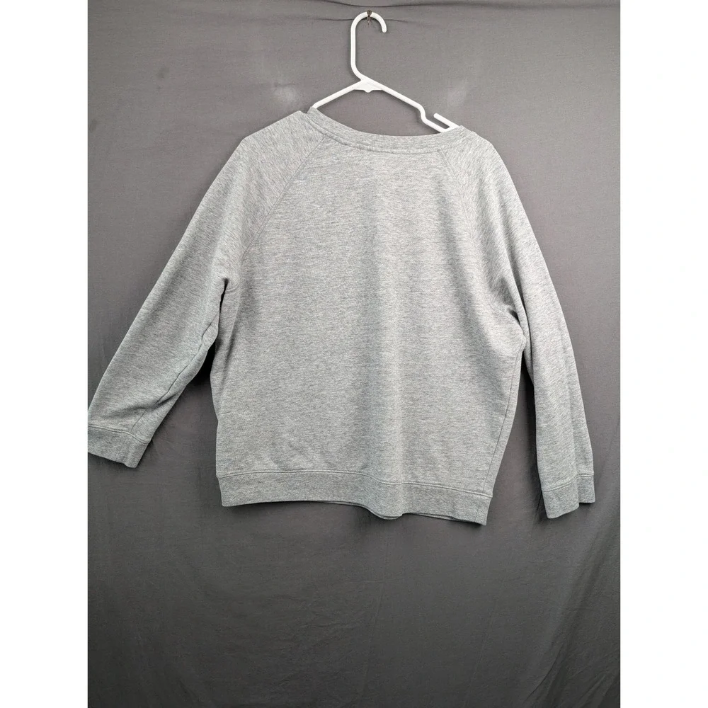 Levis Mens Heather Gray Graphic Batwing Logo Long‎ Sleeve Raglan Sweatshirt